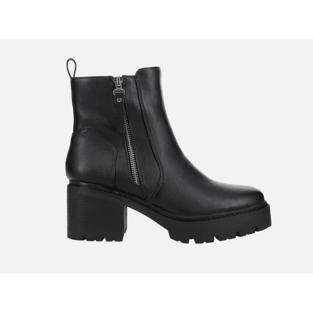 Corkys Up To No Good Round Toe Zippered Platform  Women's Black Casual Boots